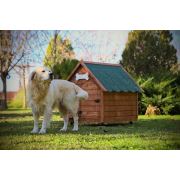 Mandu Isı Yalıtımlı Ahşap Köpek Kulübesi (Large) (İsimlik+Mama Kabı HEDİYE) mnd56