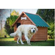 Mandu Isı Yalıtımlı Ahşap Köpek Kulübesi (XL)(İsimlik+Mama Kabı HEDİYE) mnd57