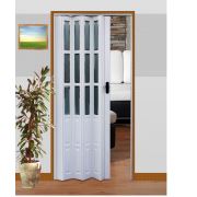 Zen Home Akordiyon Camlı Kapı Beyaz BK1018