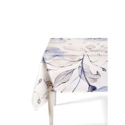 The Mia Flower Masa Örtüsü - 150x150 Cm - Beyaz Lila TXT0083